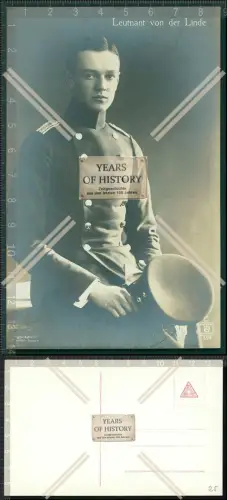 Orig. AK Portrait Otto von der Linde Pour-le-Merite-Träger