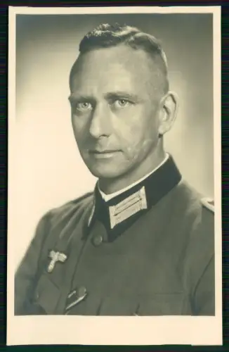 Warschau Soldat Portrait m. Narbe Wehrmacht Fotograf Brzozowski 1941 Foto 13x8cm