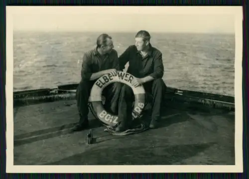 6x Foto - Boizenburg Rosslau VEB Elbewerft - Werftarbeiter an Bord Schiffbau DDR
