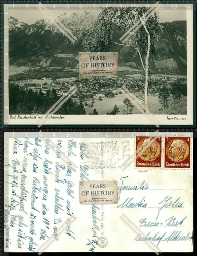 Orig. Foto AK Bad Reichenhall mit Hochstaufen 1941 gelaufen