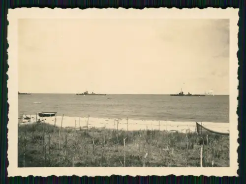 4x Foto - Dahme Ostsee - Blick auf Boote Kriegsschiffe Kaiserlichen Marine 1933