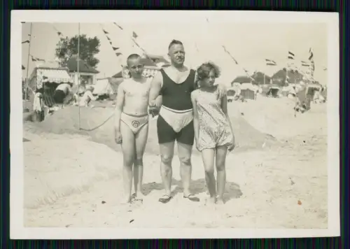 8x Foto - Dahme Ostsee Erwachsene Kinder Strandkörbe Segelboot - Badeszenen 1928