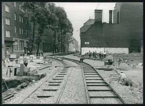 Pressefoto 18x13 Dortmund Hamburger Straße Stadtbahn Bauphase Straßenbahn 1960er