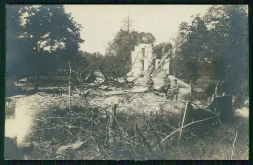 4x Foto AK 1. WK - Soldaten Einsatz Kriegszerstörung und andere - Westfront