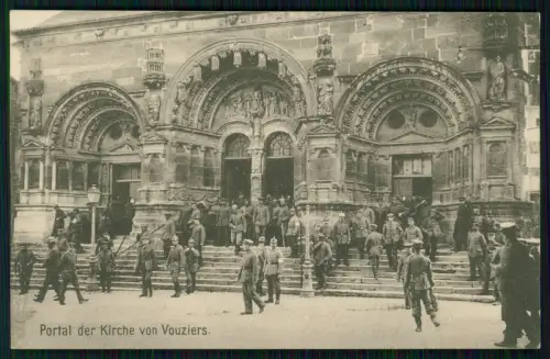 3x AK 1. WK - deutsche Soldaten Einsatz Kirche von Vouziers - Westfront