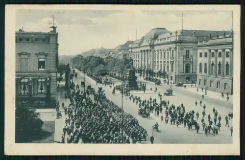 AK Berlin Unter den Linden Schlosswache 1916 gel. Wünsdorf Zossen Genesungsheim
