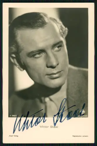 Viktor Staal Original Autogramm Karte signiert Ross Verlag Portrait Foto