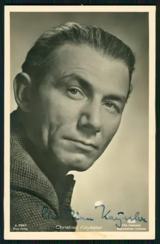 Christian Kayßler - Original Autogramm Karte signiert - Ross Verlag - Portrait