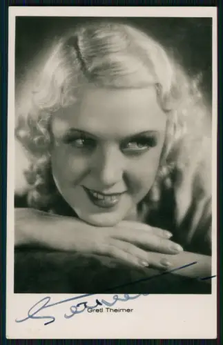 Gretl Theimer - Schauspielerin Portrait Original Autogramm Karte signiert 1930er