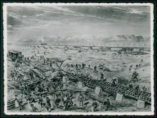 2x zerstört Eisenbahnbrücke Fliegeralarm Soldaten Gleisanlagen Trümmerlandschaft