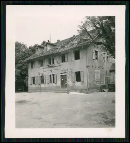 Foto Gasthaus zur Krone Kriegszerstört Elsass-Lothringen Saar Grenze Frankreich
