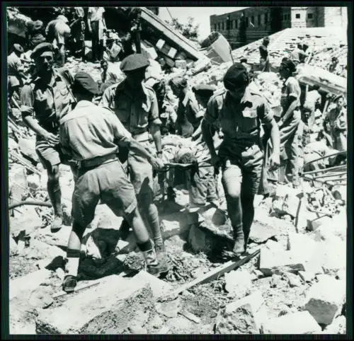 3x Foto 13x13 Jerusalem Waffenversteck 1946 Britische Soldaten Fund Geheimlager