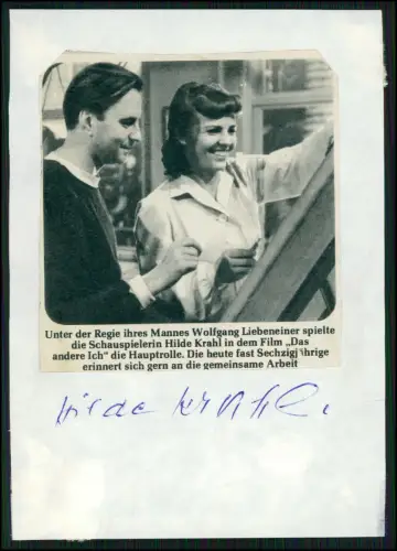 5x signiert Hildegard Knef Johanna Matz Waltraut Höller Gitti und Erica R Möbius