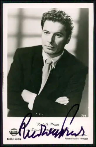 5x Karte signiert Rudolf Prack Vico Torriani Willy Hofmann Peter Beil Max Greger