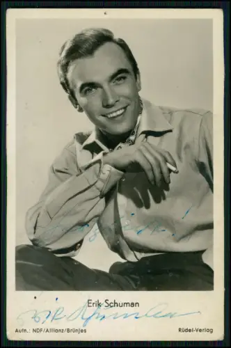 5x signiert Erik Schuman Kurt Stadel Erik Silvester Thomas Fritsch Joh. Heesters