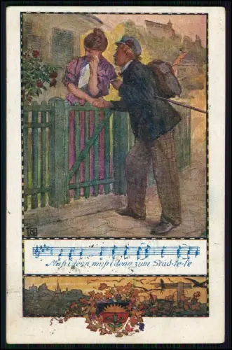 11x AK - Künstler Postkarten Illustrationen Zeichnungen Kunstdrucke 1900-25 gel.