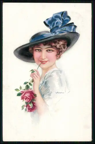 11x AK - Postkarten feine Damen Portrait Darstellungen Mode Frisur  1900-25 gel.