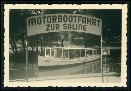 17x Foto - Bad Kissingen - Motorboot Saline an einer Anlegestelle - und andere