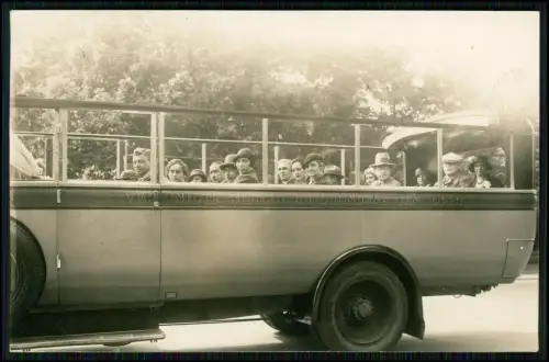 Echt Foto AK - Wien Oper Rundfahrt Bus Vereinigte Wiener Autorundfahrten um 1930