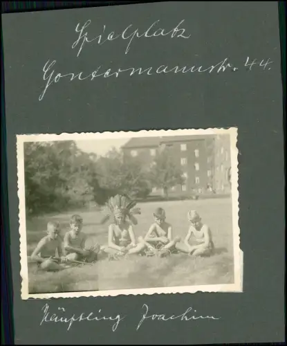 18x Foto - Gontermannstraße Berlin - Bezirk Tempelhof - Kinder und andere - 1944