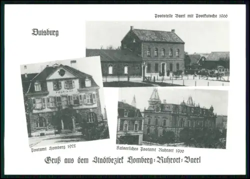 4x AK - Duisburg Homberg Ruhrort Baerl Postamt Poststelle - und andere Motive DU