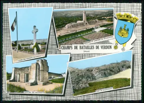 7x Verdun Schlachtfeld Douaumont Ossuarium Fort Gräberkarte Weltkrieg Frankreich