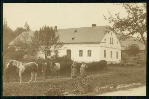 4x AK - Polen Dorf in Karpaten - ländliches Dorfleben Bauern Pferde Dorfbewohner