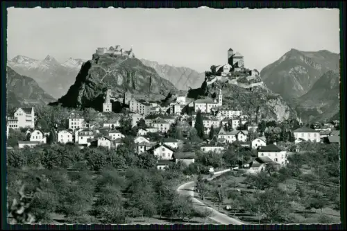 4x Foto AK Sion mit Valère und Tourbillon sowie Kathedrale Notre Dame du Glarier
