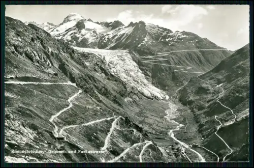 2x Foto AK Grimselpass Rhonegletscher Furkapass Totensee Alpen Schweiz Panorama
