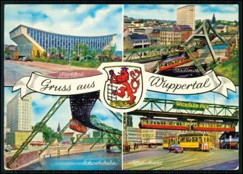 6x Foto 15x10cm -  Wuppertal Schwebebahn Hochbahn - um 1970 - diverse Ansichten