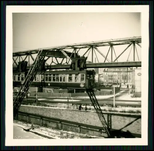 8x Foto - Wuppertal Barmen Schwebebahn Alter Markt und a. Haltestellen - 1955-58