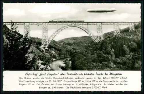 5x Müngsten Brücke Remscheid Solingen Eisenbahn Brücke Luftschiff Graf Zeppelin