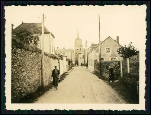 Foto - Wehrmacht 1941 - La Chapelle-sur-Oudon - Straße Kirche - Maine-et-Loire