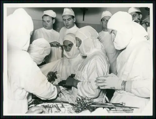 14x Foto - Ärzte OP Krankenschwester Chirurgie Klinik -  Medizin Personal 1950er