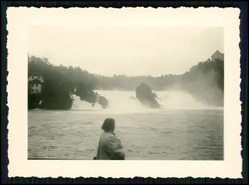 12x Foto - Stein am Rhein und Rheinfall Reise - handschriftlich Info Rückseite