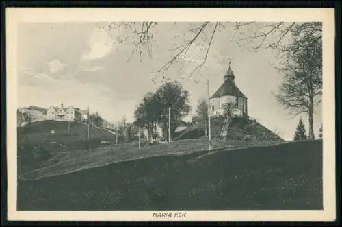2x AK Maria Eck Wallfahrtskirche Chiemgau 1942 Feldpost gel. siehe Stempel Motiv
