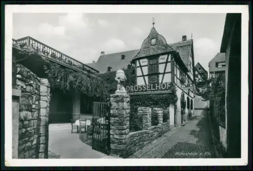 5x AK - Rüdesheim Rhein Drosselhof Weinstube - auch Feier innen  - 1942 gelaufen
