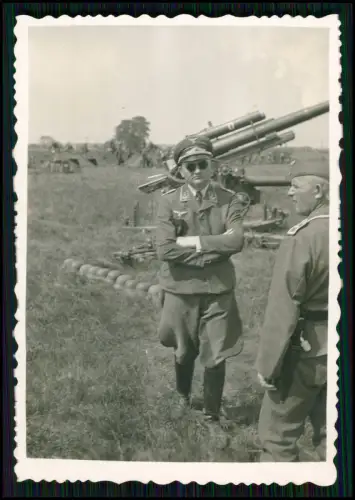 8x Foto - Soldaten Wehrmacht Luftwaffe - Flak E-Messgerät 1941 - Info Rückseite