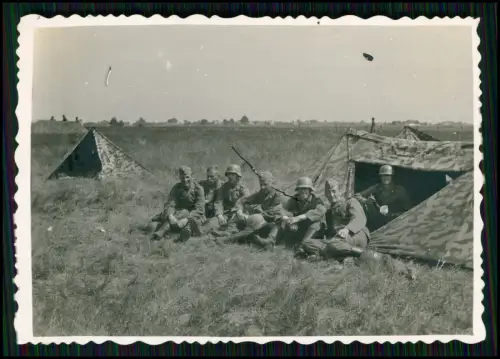 8x Foto - Soldaten Wehrmacht Luftwaffe - Flak E-Messgerät 1941 - Info Rückseite