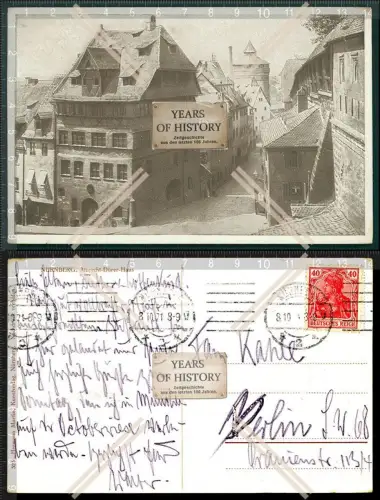 AK Nürnberg Albrecht Dürer Haus 1921 gelaufen 