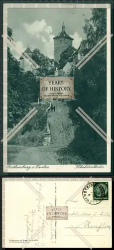 AK Rothenburg ob der Tauber Koboldzellertor 1938 Stempel Löwenstein 