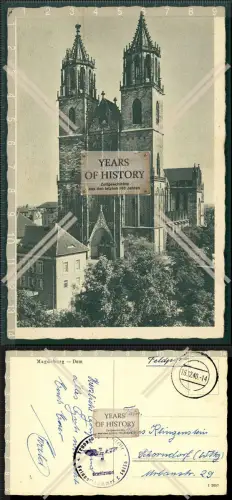 AK Magdeburg Kirche Dom 1940 Feldpost gelaufen Stempel 