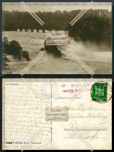 AK der Rheinfall Schaffhausen 1926 gelaufen weitere Stempel siehe Rückseite 