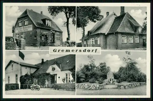 AK - Gremersdorf Ostholstein - mit Schule, Ehrenmal und Gasthaus Zum weißen Ross