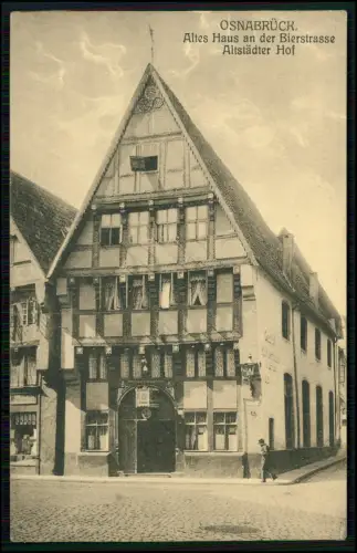 3x AK - Osnabrück - Altes Haus Bierstraße Altstädter Hof Fachwerk u.a. - um 1910