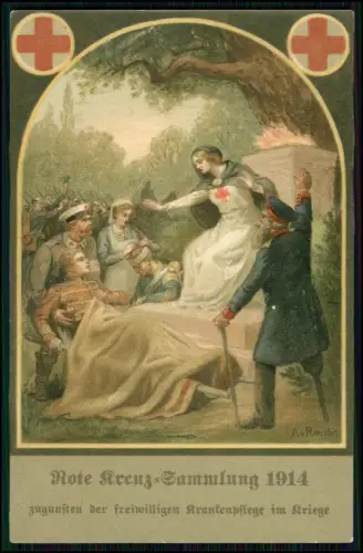 5x AK 1.WK - Rote Kreuz-Sammlung u.a. Krankenpflege im Ersten Weltkrieg Feldpost