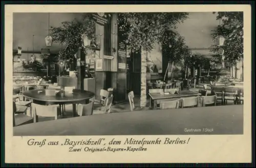 AK - Berlin Bayrischzell Gastraum Bayern Kapellen Innenraum - 1943 Feldpost gel.