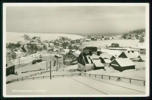Foto AK - Carlsfeld Eibenstock - im Erzgebirge Wintersportplatz - 1932 gelaufen