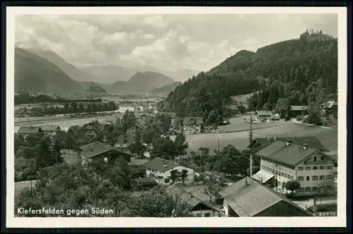 Foto AK - Kiefersfelden gegen Süden Bayern Alpen - Ortsansicht Echtfoto - 1938