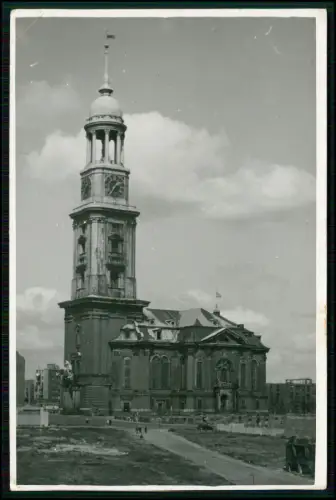 Foto AK - Hamburg St Michaelis Hauptkirche mit Turm Glockenturm Kirche - 1930er